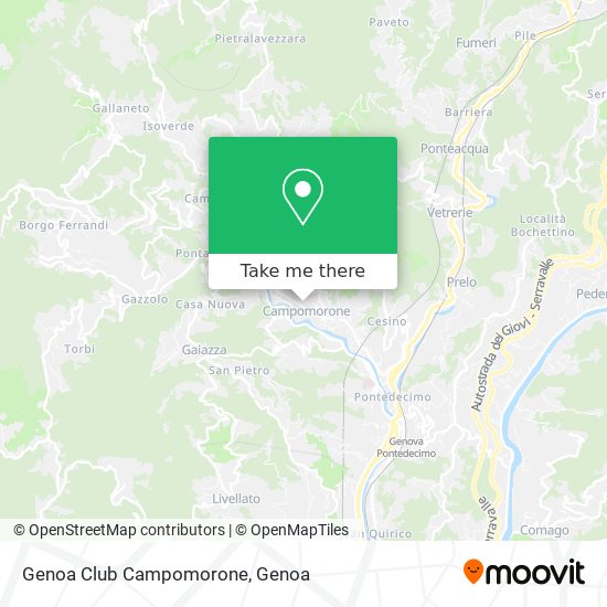Genoa Club Campomorone map