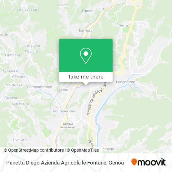 Panetta Diego Azienda Agricola le Fontane map