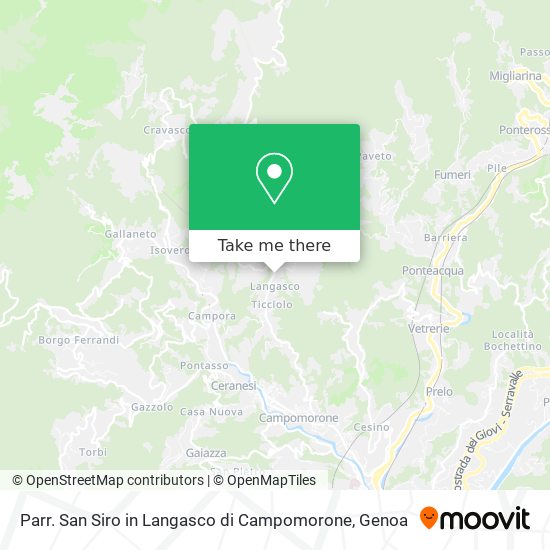 Parr. San Siro in Langasco di Campomorone map