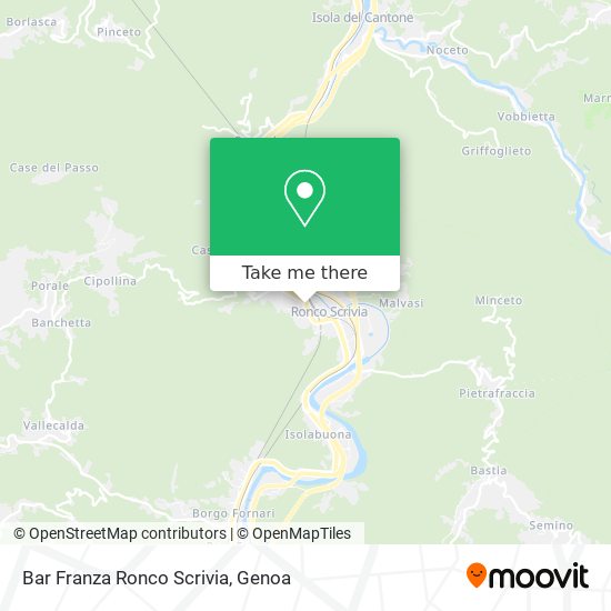 Bar Franza Ronco Scrivia map