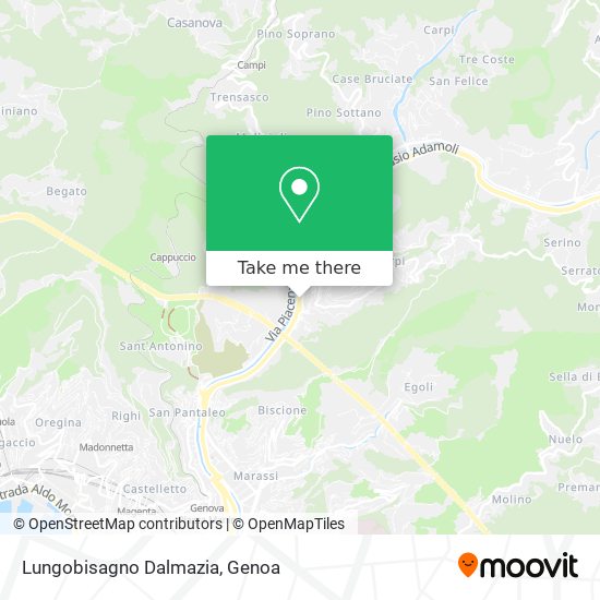Lungobisagno Dalmazia map