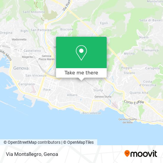 Via Montallegro map