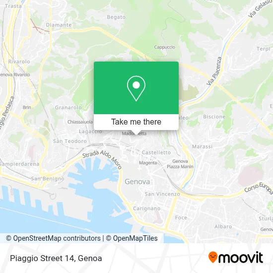 Piaggio Street 14 map