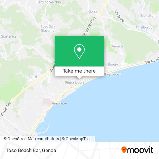 Toso Beach Bar map