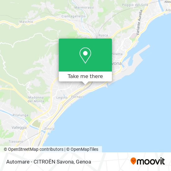 Automare - CITROËN Savona map