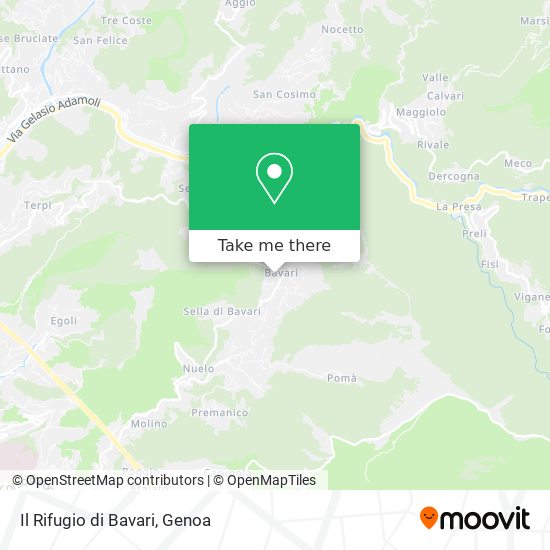 Il Rifugio di Bavari map