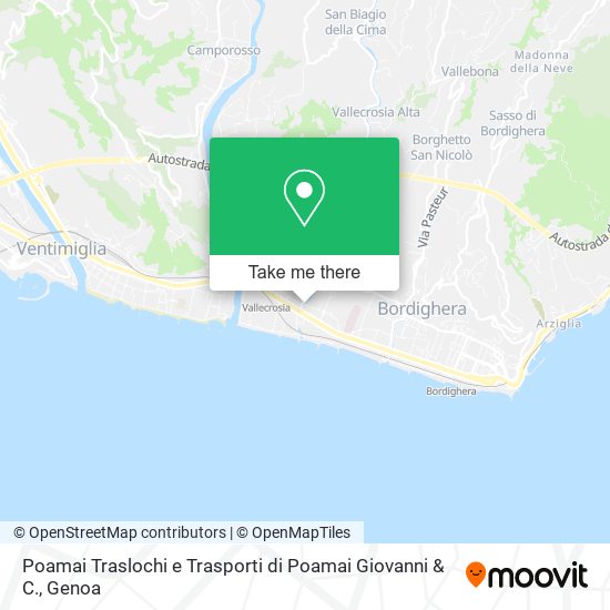 Poamai Traslochi e Trasporti di Poamai Giovanni & C. map