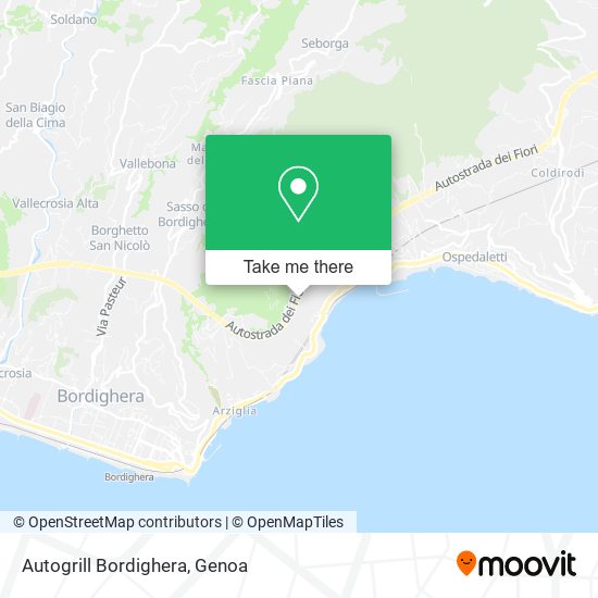 Autogrill Bordighera map