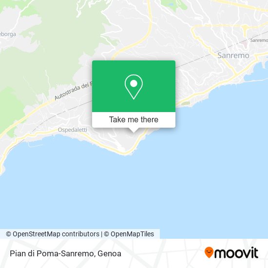 Pian di Poma-Sanremo map