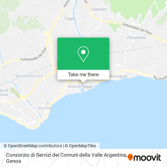 Consorzio di Servizi dei Comuni della Valle Argentina map