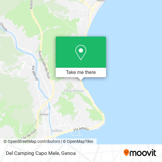 Del Camping Capo Mele map