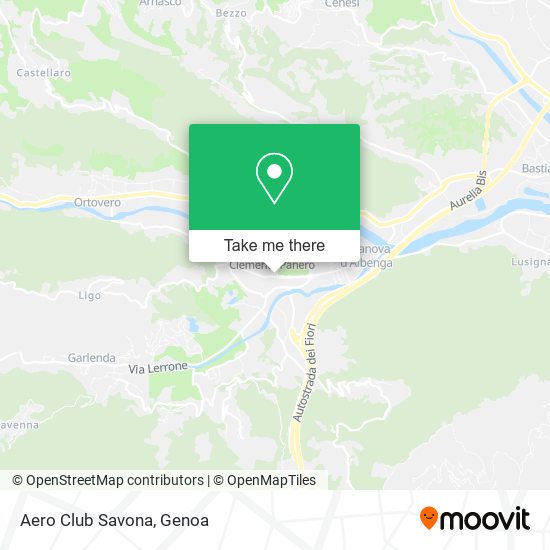 Aero Club Savona map