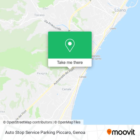 Auto Stop Service Parking Piccaro map