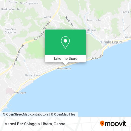 Varavi Bar Spiaggia Libera map