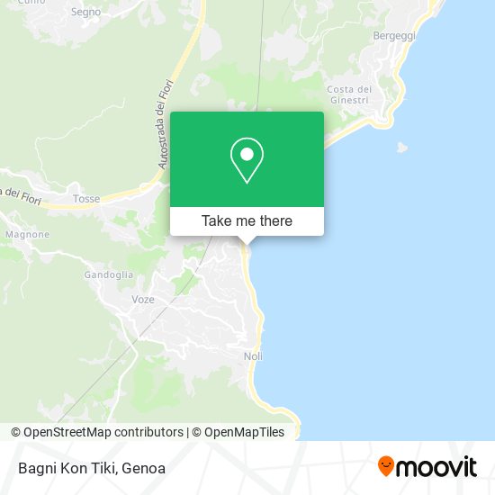 Bagni Kon Tiki map