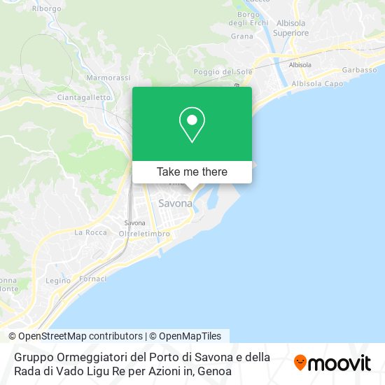 Gruppo Ormeggiatori del Porto di Savona e della Rada di Vado Ligu Re per Azioni in map