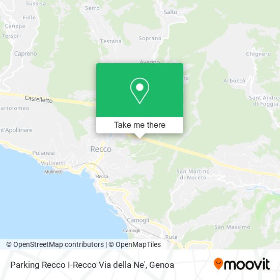 Parking Recco I-Recco Via della Ne' map