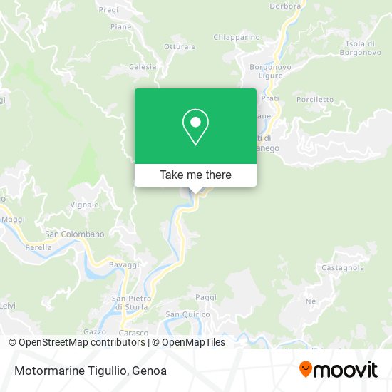 Motormarine Tigullio map