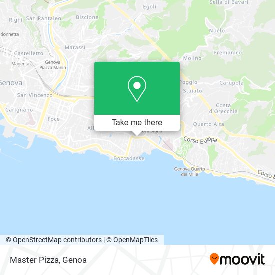 Master Pizza map