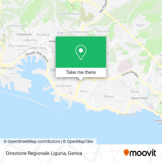 Direzione Regionale Liguria map