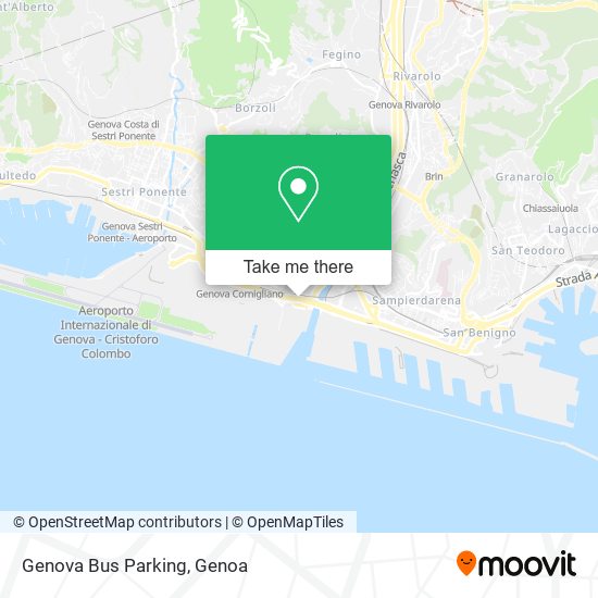 Genova Bus Parking map