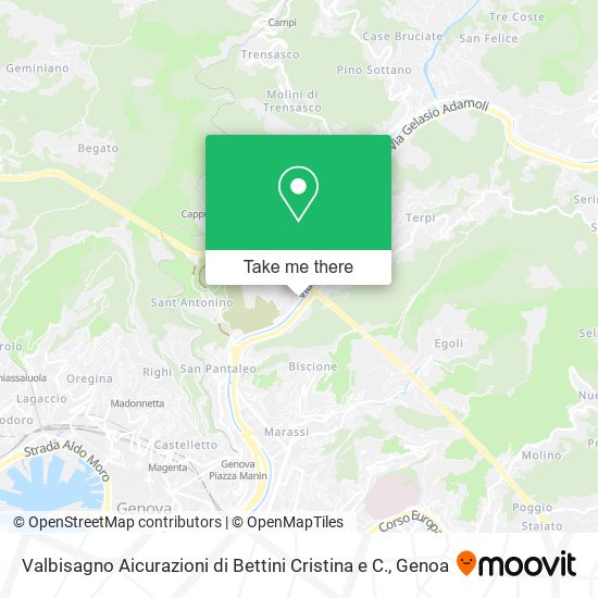 Valbisagno Aicurazioni di Bettini Cristina e C. map
