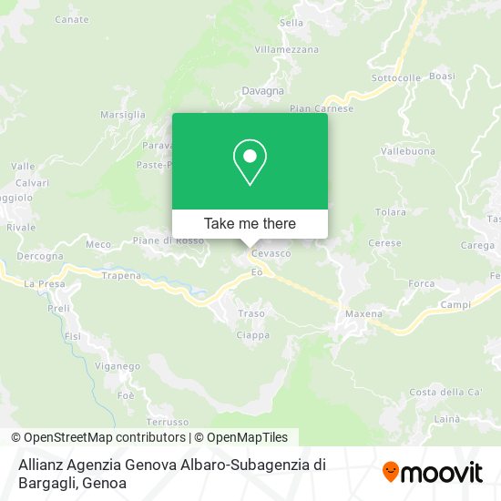 Allianz Agenzia Genova Albaro-Subagenzia di Bargagli map