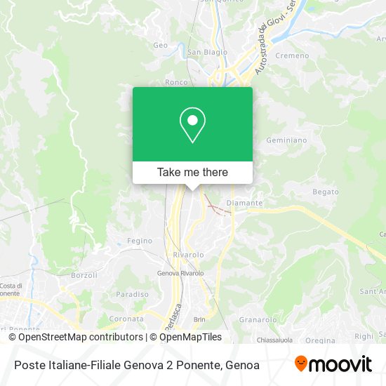 Poste Italiane-Filiale Genova 2 Ponente map