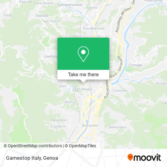 Gamestop Italy map