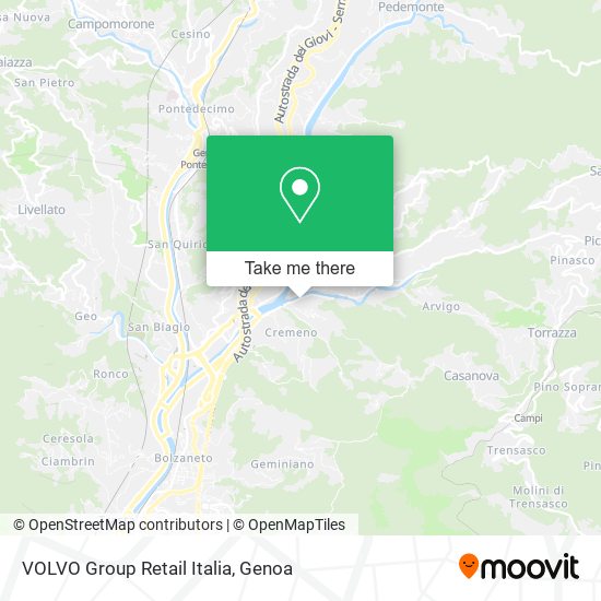 VOLVO Group Retail Italia map