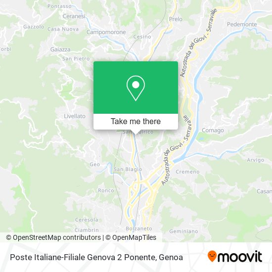 Poste Italiane-Filiale Genova 2 Ponente map