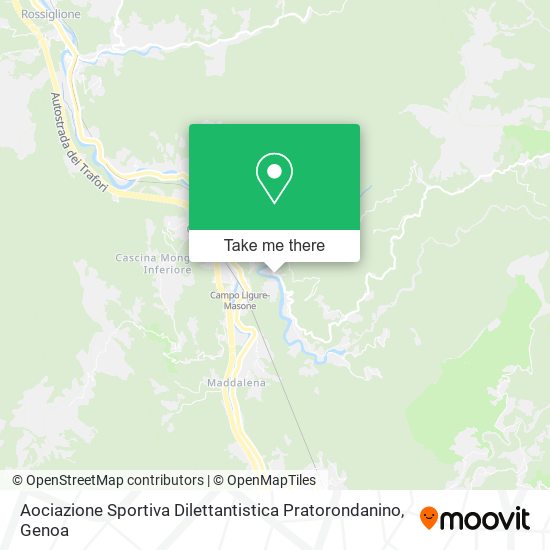 Aociazione Sportiva Dilettantistica Pratorondanino map