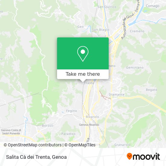 Salita Cà dei Trenta map