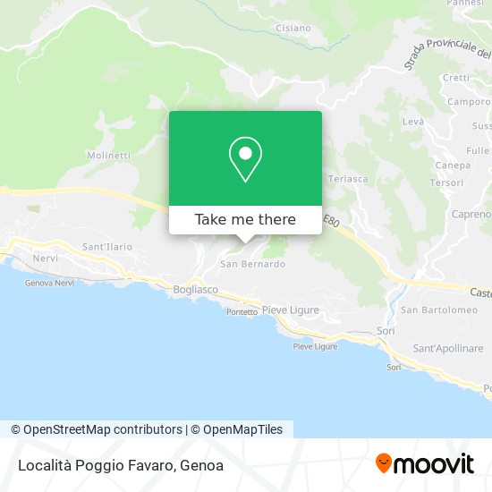 Località Poggio Favaro map