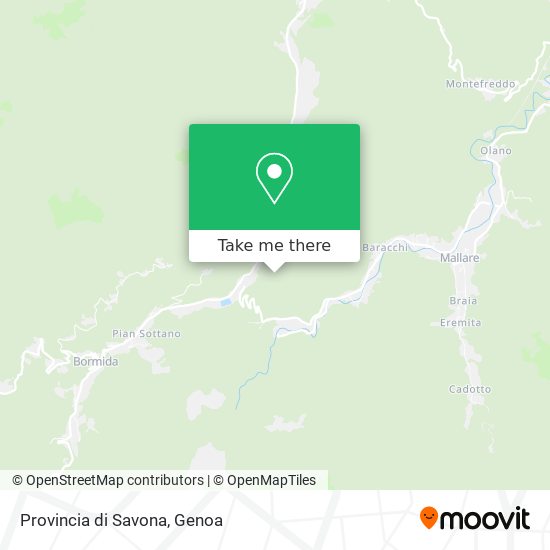 Provincia di Savona map