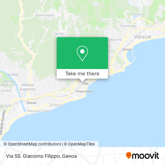 Via SS. Giacomo Filippo map