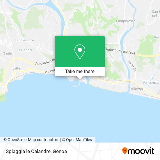 Spiaggia le Calandre map