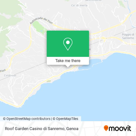 Roof Garden Casino di Sanremo map