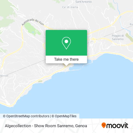 Algecollection - Show Room Sanremo map