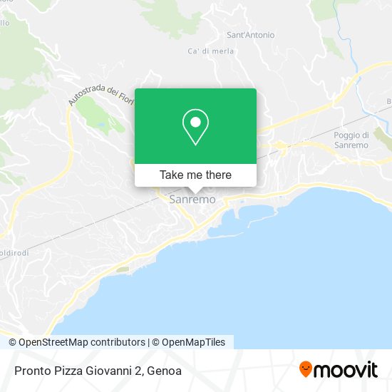 Pronto Pizza Giovanni 2 map