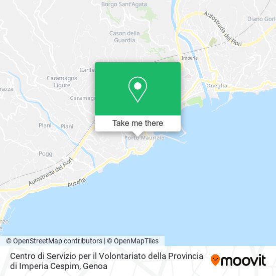 Centro di Servizio per il Volontariato della Provincia di Imperia Cespim map