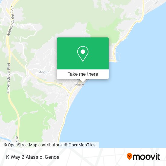 K Way 2 Alassio map