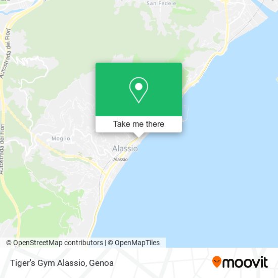 Tiger's Gym Alassio map