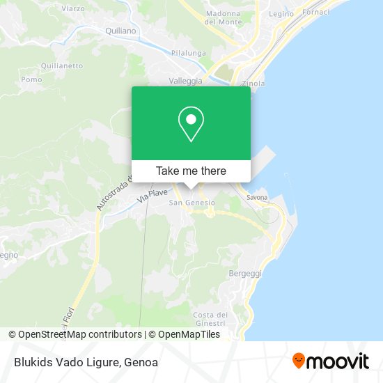 Blukids Vado Ligure map