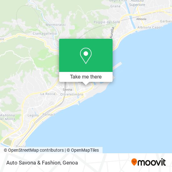 Auto Savona & Fashion map