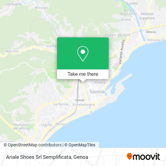 Ariale Shoes Srl Semplificata map