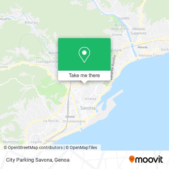 City Parking Savona map