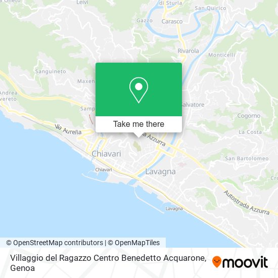 Villaggio del Ragazzo Centro Benedetto Acquarone map