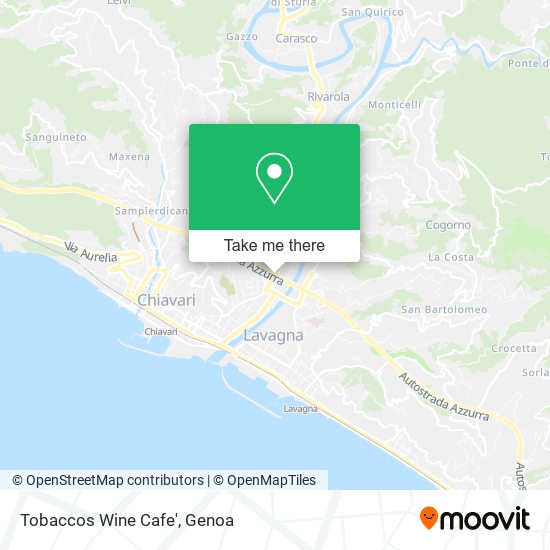 Tobaccos Wine Cafe' map