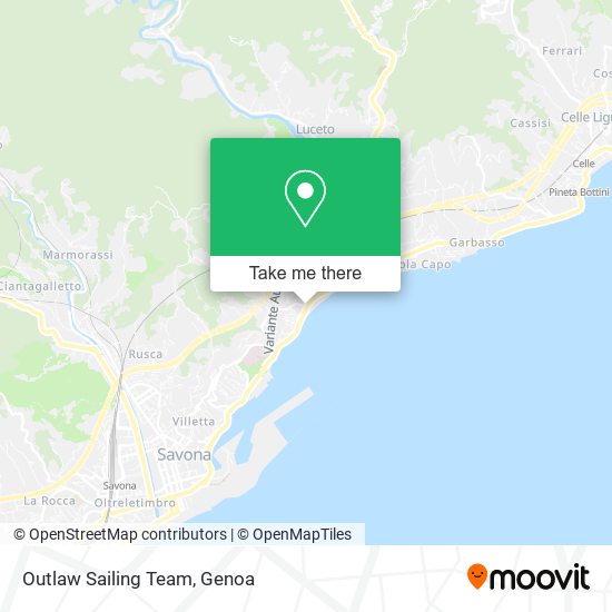 Outlaw Sailing Team map